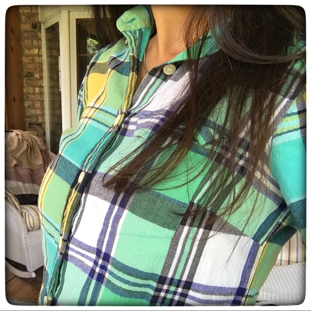 J. Crew Plaid Long Sleeve Flannel